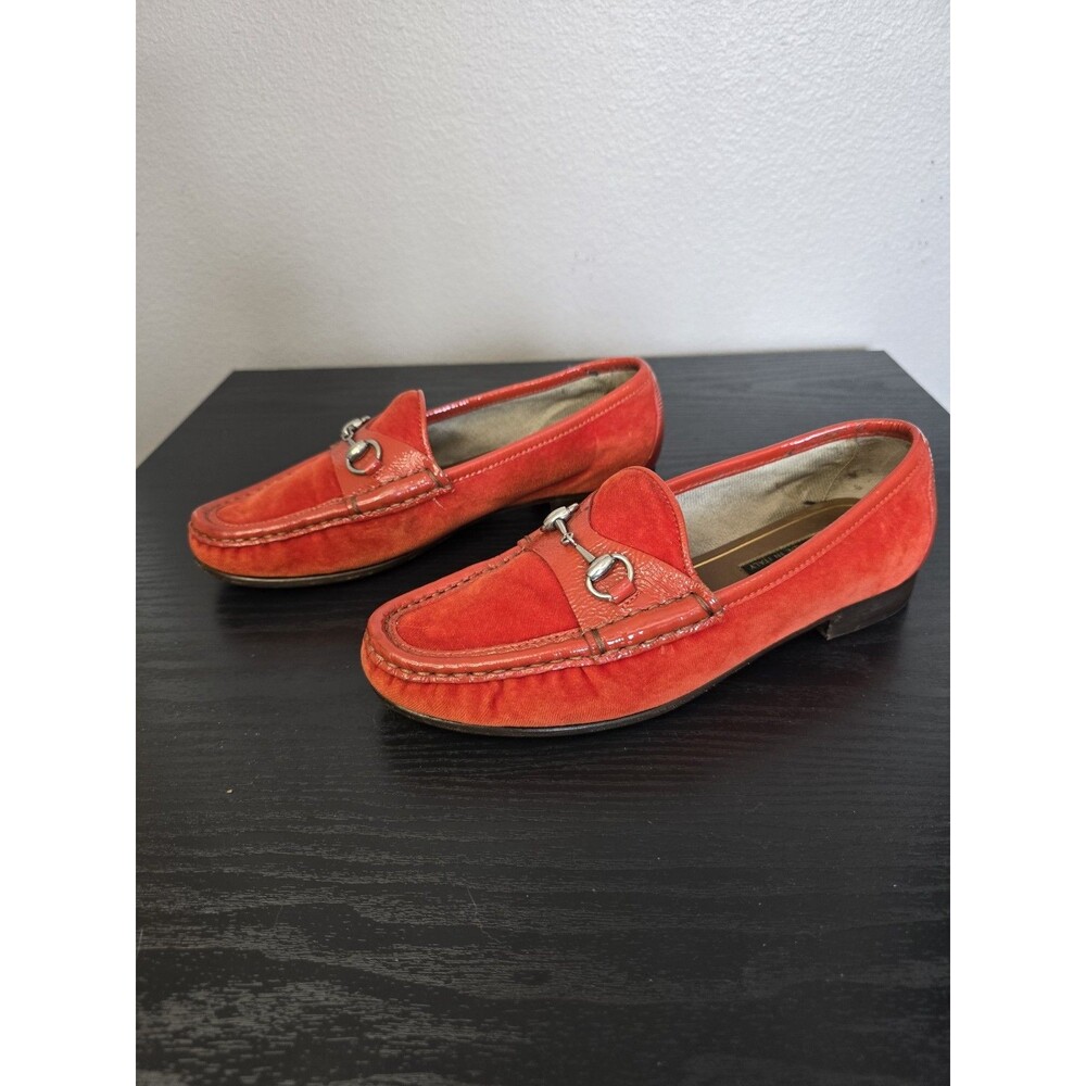 Gucci Loafer, Vintage, Red, Velvet/Patent, Size 35  good used condition - Picture 3 of 12